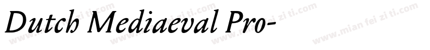 Dutch Mediaeval Pro字体转换